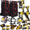 18V 13 Piece Power Tool Kit with 3 x 5.0Ah Batteries & Trolley Toolbox