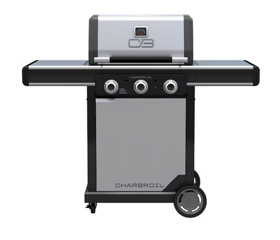 Commercial Series Grill and Griddle Combo Stainless Steel 3-Burner Liquid Propane and Natural Gas Infrared Gas Grill
