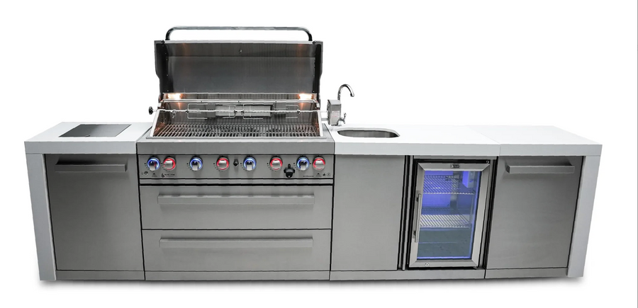 805 Deluxe Island with Beverage Center 6-Burner Grill 2 Infrared Burners