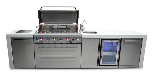 805 Deluxe Island with Beverage Center 6-Burner Grill 2 Infrared Burners