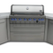 805 Island with Two 45 Degree Corners 6-Burner Grill Stainless Steel