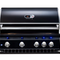 Built-In 4-Burner Black Gas Grill with Cover and Rotisserie