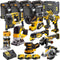 DCKT4T11B3 18V Brushless 11 Piece Kit With 3 x 5.0Ah Battery Charger & TStak Tool Storage