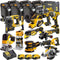 DCKT4T12B3 18V Brushless 12 Piece Kit With 3 x 5.0Ah Battery Charger & TStak Tool Storage