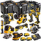 DCKT4T9B3 18V Brushless 9 Piece Kit With 3 x 5.0Ah Battery Charger & TStak Tool Storage