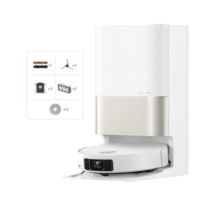 X50 Ultra Complete Robot Vacuum and Mop, 20,000Pa Suction, 6 cm Obstacle Clearance, Hot Water Mop Cleaning, White