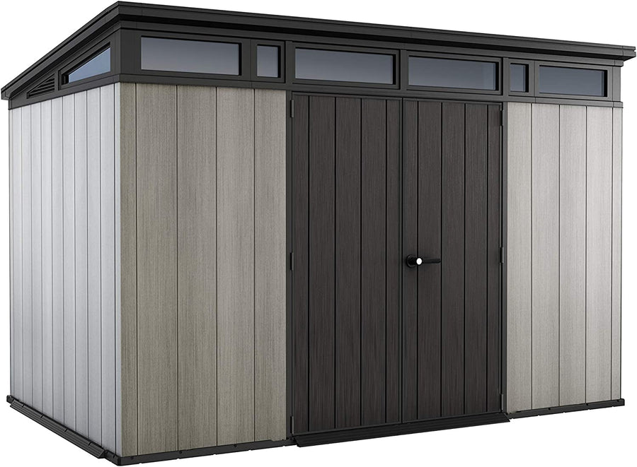 Artisan 11 x 7ft Double Door Pent Outdoor Plastic Garden Shed