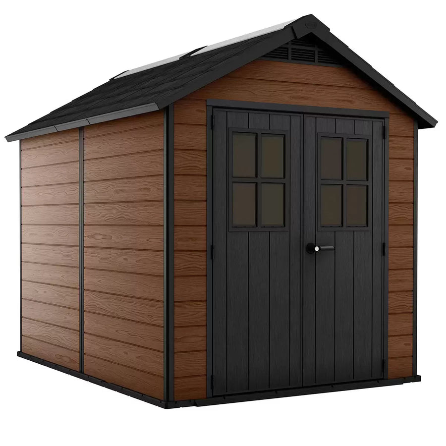 Newton 7 x 9ft Double Door Outdoor Apex Plastic Garden Shed