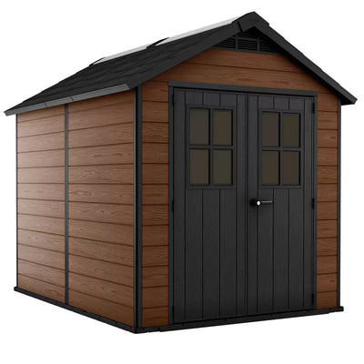 Newton 7 x 9ft Double Door Outdoor Apex Plastic Garden Shed