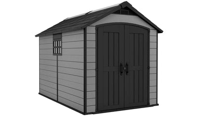 Premier Plastic Garden Shed 7.5 x 11ft - Grey