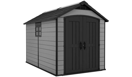 Premier Plastic Garden Shed 7.5 x 11ft - Grey